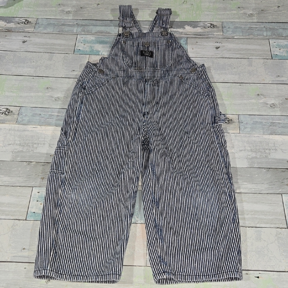 KEY Brand Lakin & Mickey Striped Overalls Sz 3T